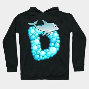 Letter D Fishy Bubbly Alphabet Hoodie